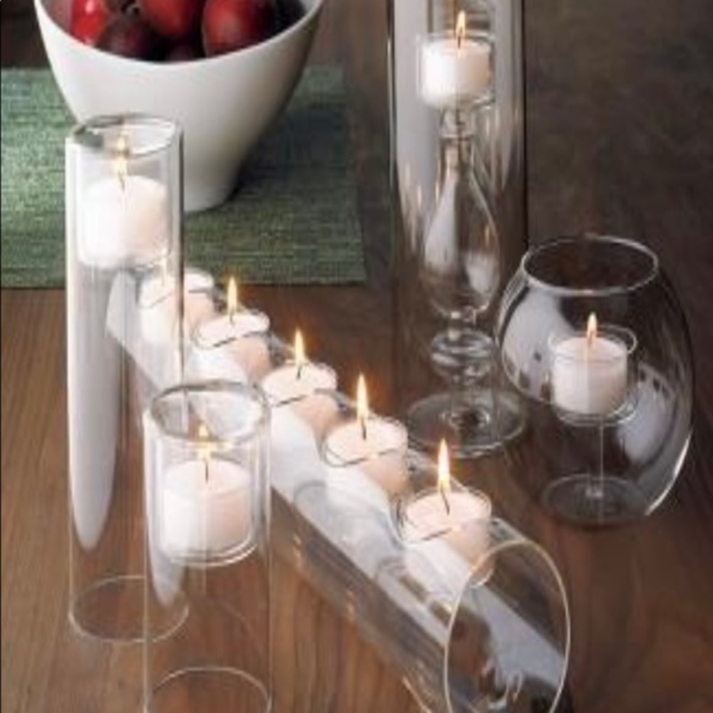 New Crate & Barrel set of 10 white votive candles